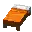 Invicon Orange Bed.png: Inventory sprite for Orange Bed in Minecraft as shown in-game linking to Orange Bed with description: Orange Bed