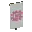 Invicon Pink Flower Charge Banner.png: Inventory sprite for Pink Flower Charge Banner in Minecraft as shown in-game linking to Banner with description: Banner Pink Flower Charge