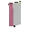 Invicon Pink Pale Dexter Banner.png: Inventory sprite for Pink Pale Dexter Banner in Minecraft as shown in-game linking to Banner with description: Banner Pink Pale Dexter
