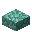 Invicon Prismarine Slab.png: Inventory sprite for Prismarine Slab in Minecraft as shown in-game linking to Prismarine Slab with description: Prismarine Slab