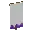 Invicon Purple Base Indented Banner.png: Inventory sprite for Purple Base Indented Banner in Minecraft as shown in-game linking to Banner with description: Banner Purple Base Indented