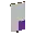 Invicon Purple Base Sinister Canton Banner.png: Inventory sprite for Purple Base Sinister Canton Banner in Minecraft as shown in-game linking to Banner with description: Banner Purple Base Sinister Canton