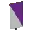 Invicon Purple Per Bend Banner.png: Inventory sprite for Purple Per Bend Banner in Minecraft as shown in-game linking to Banner with description: Banner Purple Per Bend