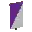 Invicon Purple Per Bend Sinister Banner.png: Inventory sprite for Purple Per Bend Sinister Banner in Minecraft as shown in-game linking to Banner with description: Banner Purple Per Bend Sinister