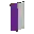 Invicon Purple Per Pale Banner.png: Inventory sprite for Purple Per Pale Banner in Minecraft as shown in-game linking to Banner with description: Banner Purple Per Pale