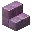 Invicon Purpur Stairs.png: Inventory sprite for Purpur Stairs in Minecraft as shown in-game linking to Purpur Stairs with description: Purpur Stairs