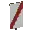 Invicon Red Bend Sinister Banner.png: Inventory sprite for Red Bend Sinister Banner in Minecraft as shown in-game linking to Banner with description: Banner Red Bend Sinister