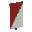 Invicon Red Per Bend Sinister Banner.png: Inventory sprite for Red Per Bend Sinister Banner in Minecraft as shown in-game linking to Banner with description: Banner Red Per Bend Sinister