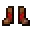 Invicon Redstone Trim Leather Boots.png: Inventory sprite for Redstone Trim Leather Boots in Minecraft as shown in-game linking to Redstone Trim Leather Boots with description: Leather Boots Upgrade: &nbsp;&yArmor Trim &nbsp;Redstone Material When on Feet: +1 Armor