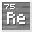 Invicon Rhenium.png: Inventory sprite for Rhenium in Minecraft as shown in-game linking to Rhenium with description: Rhenium