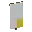 Invicon Yellow Base Sinister Canton Banner.png: Inventory sprite for Yellow Base Sinister Canton Banner in Minecraft as shown in-game linking to Banner with description: Banner Yellow Base Sinister Canton