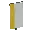 Invicon Yellow Pale Dexter Banner.png: Inventory sprite for Yellow Pale Dexter Banner in Minecraft as shown in-game linking to Banner with description: Banner Yellow Pale Dexter