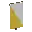Invicon Yellow Per Bend Inverted Banner.png: Inventory sprite for Yellow Per Bend Inverted Banner in Minecraft as shown in-game linking to Banner with description: Banner Yellow Per Bend Inverted