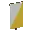 Invicon Yellow Per Bend Sinister Inverted Banner.png: Inventory sprite for Yellow Per Bend Sinister Inverted Banner in Minecraft as shown in-game linking to Banner with description: Banner Yellow Per Bend Sinister Inverted