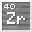 Invicon Zirconium.png: Inventory sprite for Zirconium in Minecraft as shown in-game linking to Zirconium with description: Zirconium