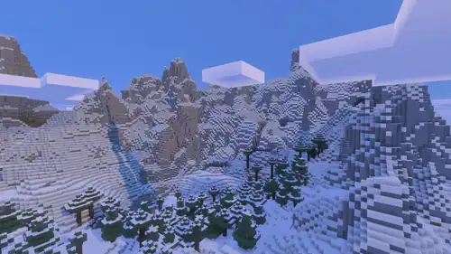 Jagged Peaks Vibrant Visuals.png: Infobox image for Jagged Peaks the biome in Minecraft
