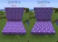 Comparison between two versions of the block of amethyst texture between Java Edition 20w45a and Java Edition 20w46a.