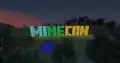 Gold, diamond and emerald blocks spelling the word "MINECON"