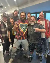 Black and others celebrating that filming for A Minecraft Movie had finished.