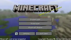 Java Edition 1.12-pre1.png: Infobox image for Minecraft 1.12-pre1 the version in Minecraft