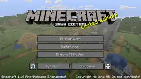 Java Edition 1.14 Pre-Release 5.png: Infobox image for Minecraft 1.14 Pre-Release 5 the version in Minecraft