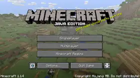 Java Edition 1.14 menu.png: Infobox image for Minecraft 1.14 the version in Minecraft