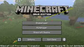 Java Edition 1.15 Pre-release 7.png: Infobox image for Minecraft 1.15 Pre-release 7 the version in Minecraft