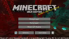 Java Edition 1.16.2 Release Candidate 1.png: Infobox image for Minecraft 1.16.2 Release Candidate 1 the version in Minecraft