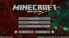 Java Edition 1.16.3.png: Infobox image for Minecraft 1.16.3 the version in Minecraft