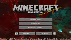 Java Edition 1.16.5 Release Candidate 1.png: Infobox image for Minecraft 1.16.5 Release Candidate 1 the version in Minecraft