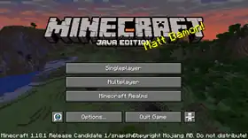 Java Edition 1.18.1 Release Candidate 1.png: Infobox image for Minecraft 1.18.1 Release Candidate 1 the version in Minecraft
