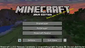 Java Edition 1.18.2 Release Candidate 1.png: Infobox image for Minecraft 1.18.2 Release Candidate 1 the version in Minecraft