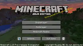Java Edition 1.18 Pre-release 5.png: Infobox image for Minecraft 1.18 Pre-release 5 the version in Minecraft