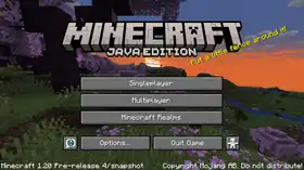Java Edition 1.20 Pre-release 4.png: Infobox image for Minecraft 1.20 Pre-release 4 the version in Minecraft