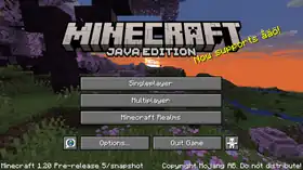 Java Edition 1.20 Pre-release 5.png: Infobox image for Minecraft 1.20 Pre-release 5 the version in Minecraft