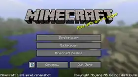 Java Edition 1.9.3-pre1.png: Infobox image for Minecraft 1.9.3-pre1 the version in Minecraft