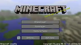 Java Edition 12w25a.png: Infobox image for Minecraft 12w25a the version in Minecraft