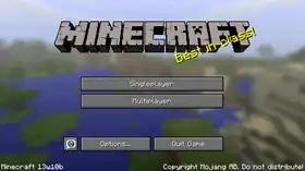 Java Edition 13w10b.png: Infobox image for Minecraft 13w10b the version in Minecraft