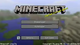 Java Edition 13w17a.png: Infobox image for Minecraft 13w17a the version in Minecraft