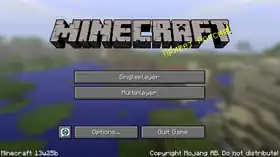 Java Edition 13w25b.png: Infobox image for Minecraft 13w25b the version in Minecraft