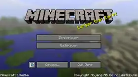 Java Edition 13w26a.png: Infobox image for Minecraft 13w26a the version in Minecraft