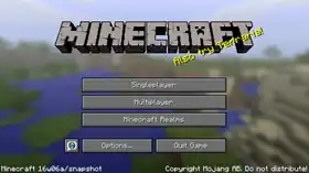 Java Edition 16w06a.png: Infobox image for Minecraft 16w06a the version in Minecraft