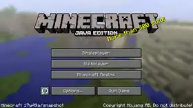 Java Edition 17w49a.png: Infobox image for Minecraft 17w49a the version in Minecraft