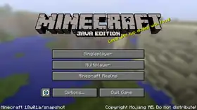 Java Edition 18w01a.png: Infobox image for Minecraft 18w01a the version in Minecraft