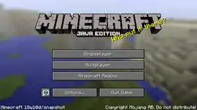 Java Edition 18w10d.png: Infobox image for Minecraft 18w10d the version in Minecraft