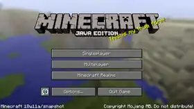 Java Edition 18w11a.png: Infobox image for Minecraft 18w11a the version in Minecraft