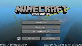 Java Edition 18w30b.png: Infobox image for 18w30b the version in Minecraft