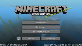 Java Edition 18w45a.png: Infobox image for Minecraft 18w45a the version in Minecraft