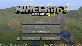 Java Edition 19w12b.png: Infobox image for Minecraft 19w12b the version in Minecraft