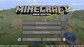 Java Edition 19w34a.png: Infobox image for Minecraft 19w34a the version in Minecraft